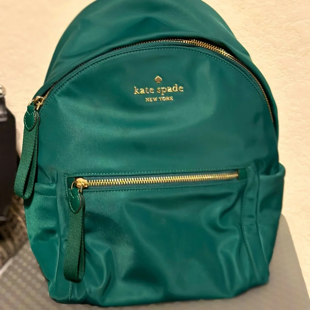Beautiful green Kate Spade backpack